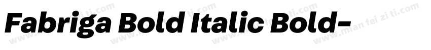 Fabriga Bold Italic Bold字体转换